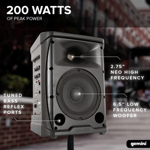 Gemini Sound GPSS-650 portable professional PA system