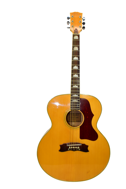 Vintage 70's Ventura V-200B Jumbo Acoustic Guitar, Natural - Previously Owned