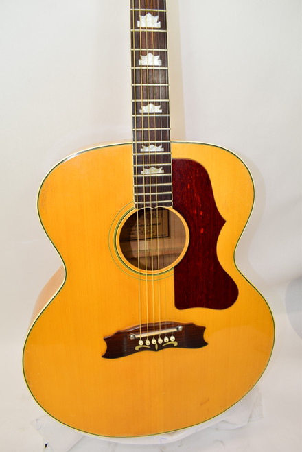 Vintage 70's Ventura V-200B Jumbo Acoustic Guitar, Natural - Previously Owned
