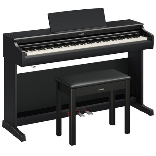 Yamaha YDP166 Upright Digital Piano with Bench, Black