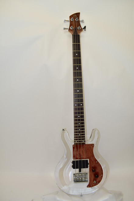 Bad Cat Instruments AC-230 Acrylic Custom 4-String Electric Bass Guitar, Transparent Lucite w/ EMG Pickup - Previously Owned