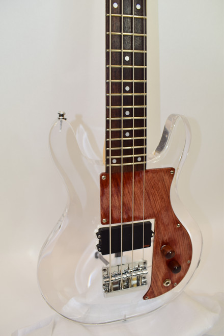 Bad Cat Instruments AC-230 Acrylic Custom 4-String Electric Bass Guitar, Transparent Lucite w/ EMG Pickup - Previously Owned