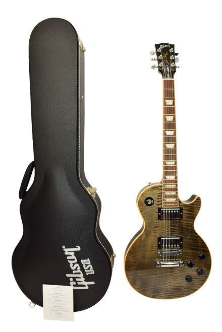 2011 Gibson Chad Kroeger "Blackwater" Les Paul LTD Electric Guitar, Trans Black w/ Case - Previously Owned