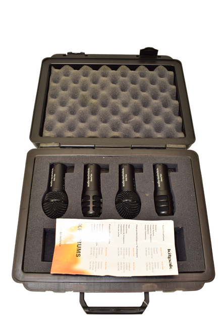 Audio-Technica KitPack Percussion Microphone Kick, Snare & Tom Pack w/ Bag - Previously Owned