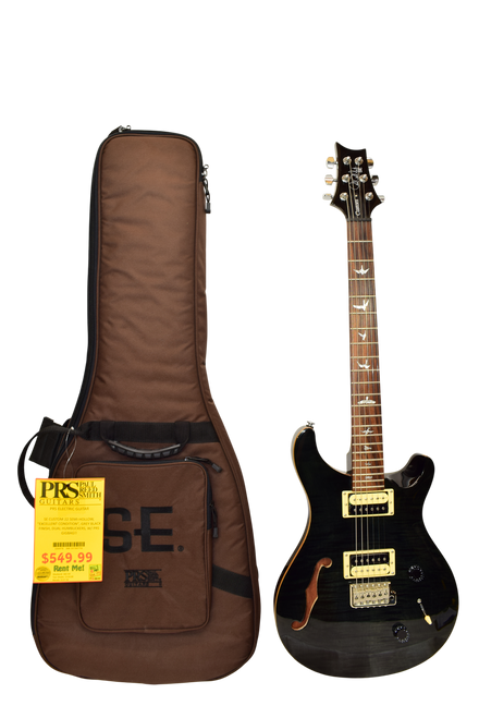 2019 PRS SE Custom 22 Semi-Hollow Electric Guitar, Rosewood Fingerboard, Gray Black w/ Bag - Previously Owned