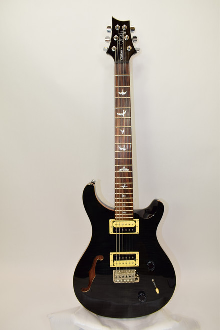 2019 PRS SE Custom 22 Semi-Hollow Electric Guitar, Rosewood Fingerboard, Gray Black w/ Bag - Previously Owned