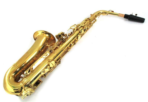 JZ Eb Alto Saxophone, Professional model, Gold lacquer finish body and keys, Blue springs w/ Case