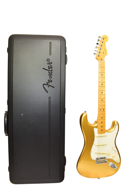 2014 Fender Limited Edition American Standard Stratocaster Electric Guitar, Maple Fingerboard, Mystic Aztec Gold w/ Case - Previously Owned