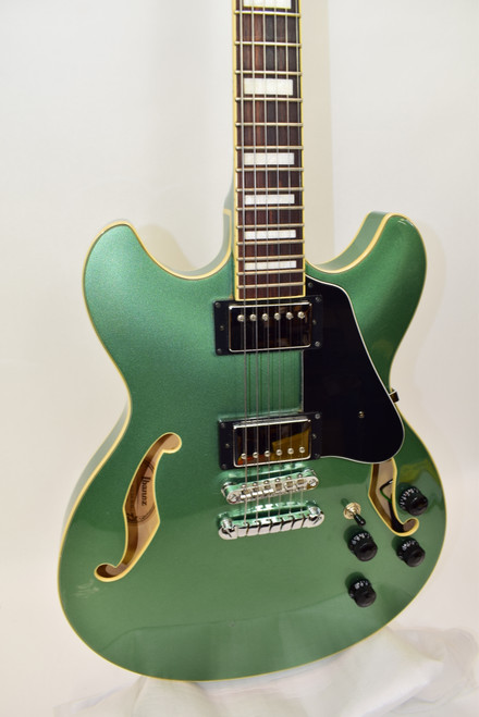 2019 Ibanez AS73 Artcore Hollow-Body Electric Guitar, Olive Metallic - Previously Owned