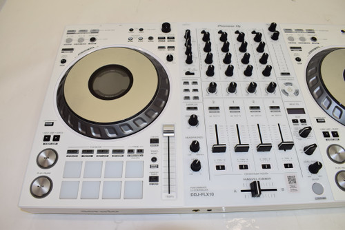 Pioneer DDJ-FLX10 4-Deck DJ Controller, White w/ Bag- Previously Owned