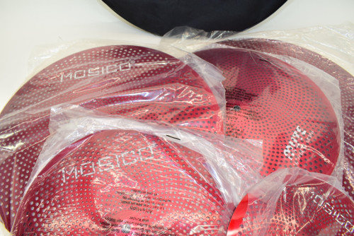Mosico Mute Low Volume Cymbal Pack, Red w/ Bag - Previously Owned