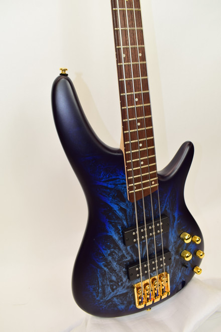 2024 Ibanez SR300EDX SR Standard 4-String Electric Bass Guitar, Cosmic Blue Frozen Matte - Previously Owned