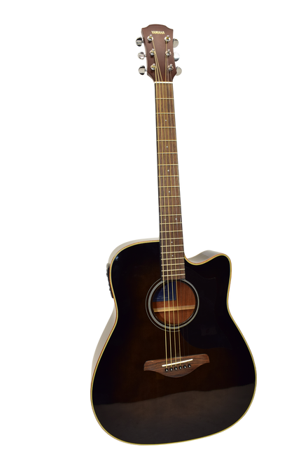 Yamaha A1M Cutaway Dreadnought Acoustic Electric Guitar, Transparent Black - Previously Owned