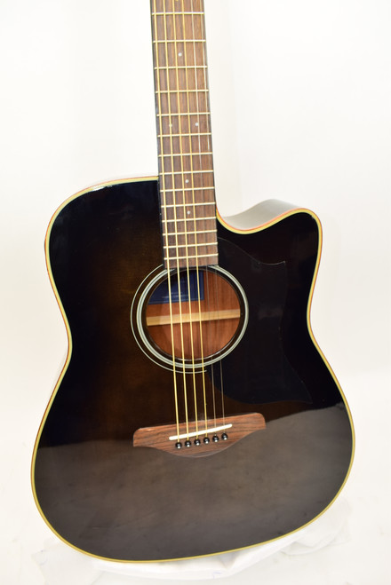 Yamaha A1M Cutaway Dreadnought Acoustic Electric Guitar, Transparent Black - Previously Owned