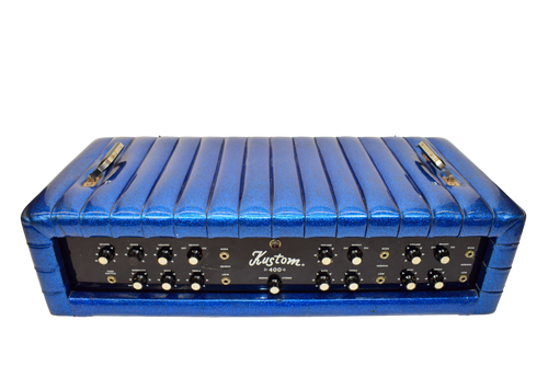 Vintage Kustom K 400B 2 K400B-2 Bass 400 PA Amp Head, Blue Sparkle AS IS - Previously Owned
