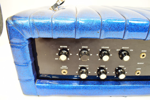 Vintage Kustom K 400B 2 K400B-2 Bass 400 PA Amp Head, Blue Sparkle AS IS - Previously Owned