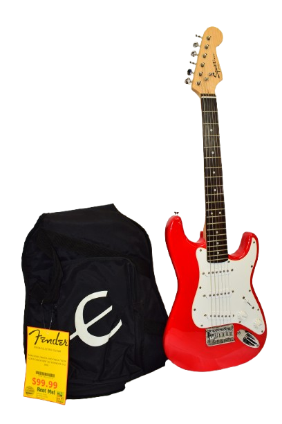 2010 Squier Mini Strat Electric Guitar, Rosewood Fingerboard, Torino Red w/ Bag - Previously Owned