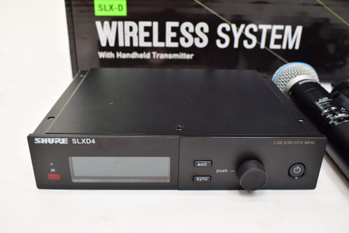 Shure SLXD24/B58 Digital Wireless Handheld System - L58 Band (630–674 MHz) NO RACK HARDWARE - Previously Owned