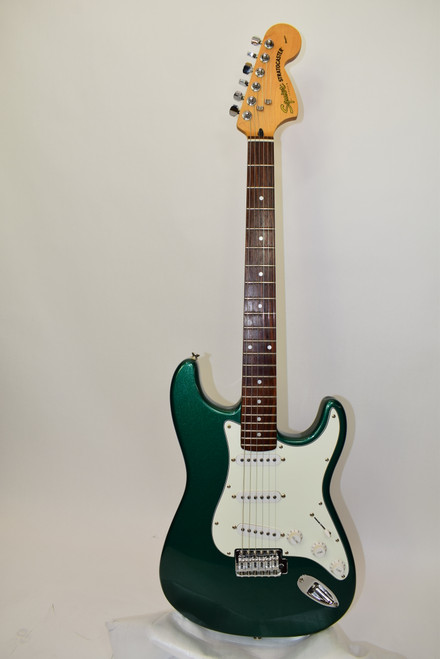 2000 Squier Standard Stratocaster Electric Guitar, Rosewood Fingerboard, Sherwood Green Metallic w/ Bag - Previously Owned