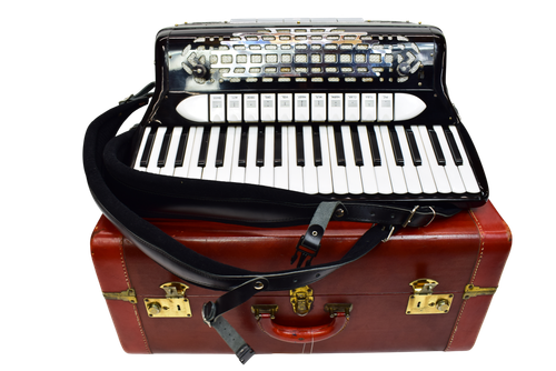 Imperial Custom Tone Master Piano Accordion, Black w/ Case & Straps - Previously Owned