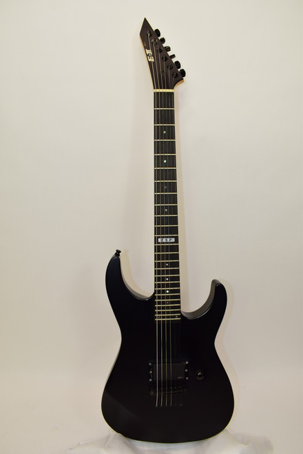 ESP E-II MI M-I Thru NT Electric Guitar, Black Satin w/ Case - Previously Owned