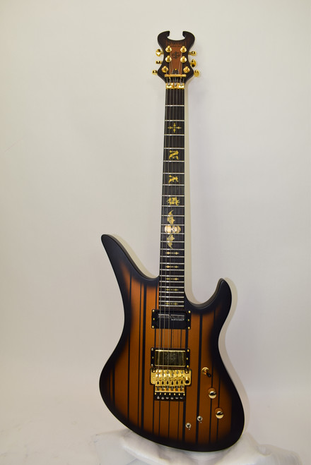 2024 Schecter Synyster Gates Custom-S Electric Guitar, Satin Gold Burst w/ Case - Previously Owned