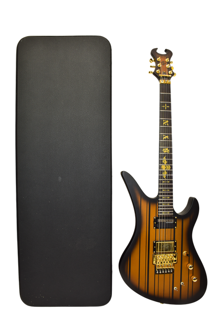 2024 Schecter Synyster Gates Custom-S Electric Guitar, Satin Gold Burst w/ Case - Previously Owned