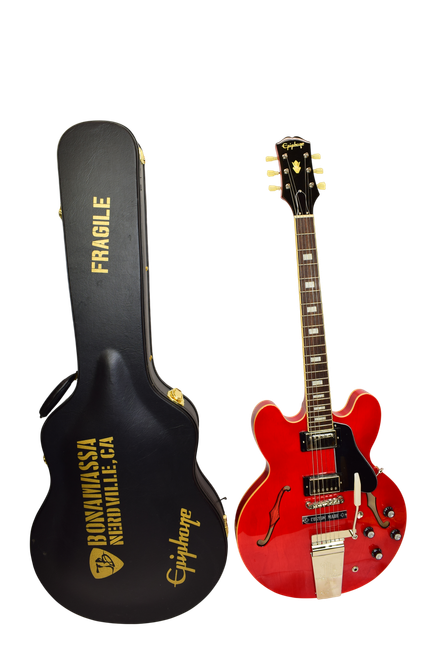 2022 Epiphone Artist Joe Bonamassa Signature 1962 Reissue ES-335 Electric Guitar, Cherry w/ Case - Previously Owned
