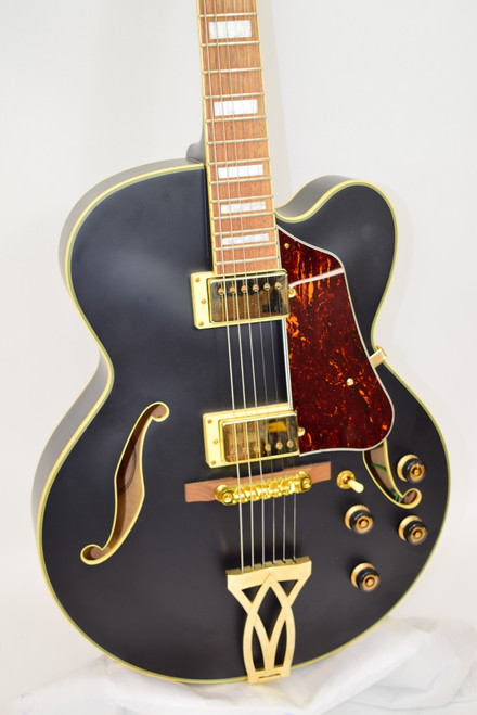 Ibanez Artcore AF75G Hollowbody Electric Guitar, Flat Black- Previously Owned