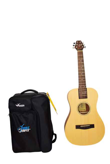 Journey PJN410N Puddle Jumper” Travel Acoustic Guitar, Natural w/ Gig Bag - Previously Owned