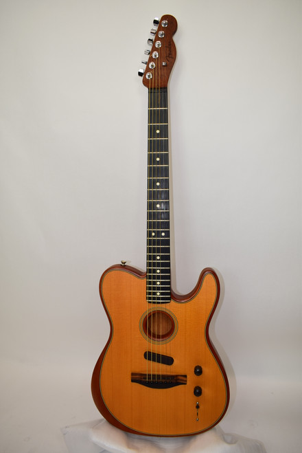 2019 Fender American Acoustasonic Telecaster Acoustic Electric Guitar, Ebony Fingerboard, Natural w/ Bag - Previously Owned