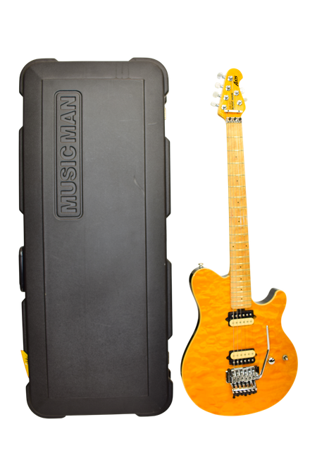2000 Ernie Ball Music Man Axis Electric Guitar, Maple Fingerboard, Translucent Gold (Gloss) w/ Case - Previously Owned