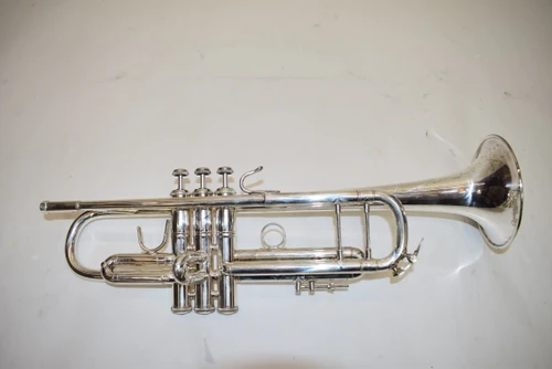 Bach Stradivarius Model 43 Professional Bb Silver-plated Trumpet with Light-Weight Bell w/ Case & Mouthpiece - Previously Owned