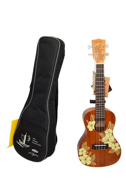 Kala KA-Hibiscus-C Concert Ukulele, Natural w/ Bag - Previously Owned
