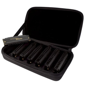 Hohner PBH7 Piedmont Blues 7-Harmonica Pack with Case