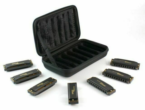 Hohner PBH7 Piedmont Blues 7-Harmonica Pack with Case