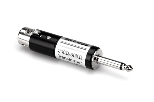 HOSA MIT-435 Mic Transformer, XLR Female LO-Z to 1/4" Male HI-Z