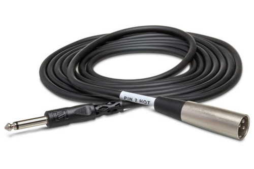 HOSA PXM-110 10 ft Audio Interconnect: XLR Male to Unbalanced 1/4" Male