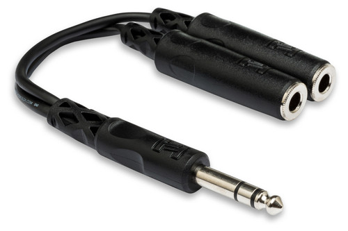 HOSA YPP-118 Y-Cable: Stereo 1/4" Male to Two Stereo 1/4" Females