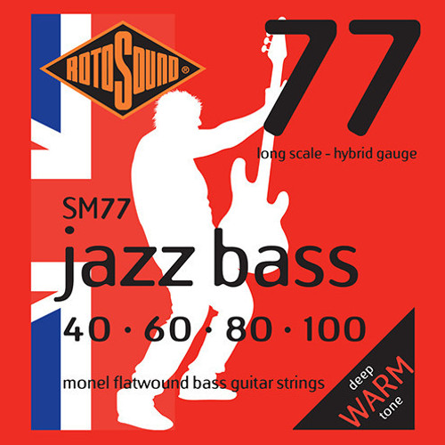 ROTOSOUND SM 77 Hybrid Monel Flatwound Bass Strings