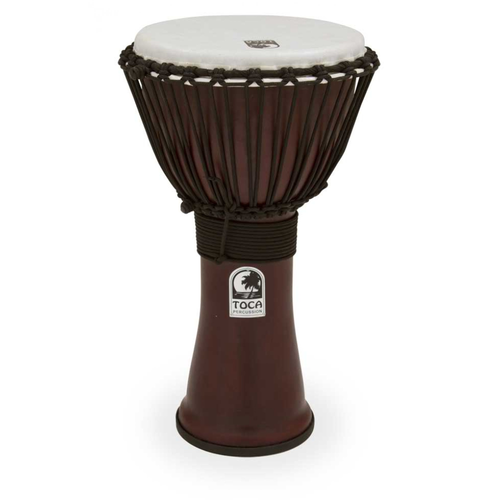 Toca Freestyle II 10" Rope Tuned Djembe, Dark Red Finish