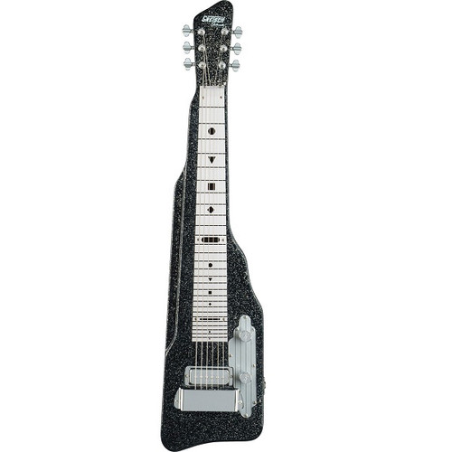 Gretsch  G5715 Electromatic Lap Steel, White Plastic Fingerboard, Black Sparkle