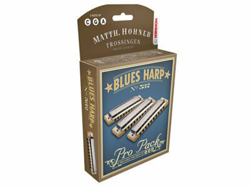 Hohner Blues Harmonica Pro Pack (3Pieces), Keys of G,A,C,