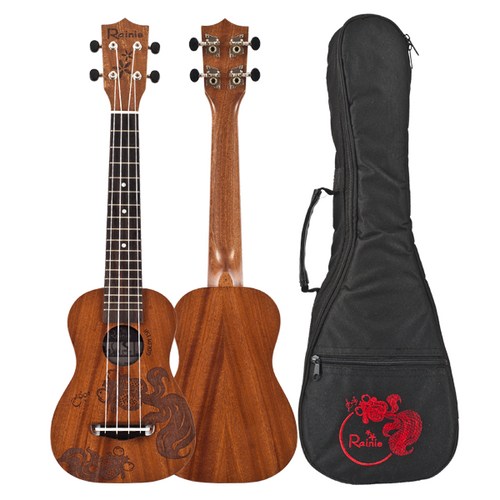 Amahi Rainie SLG-01 Goldfish Solid Mahogany Soprano Ukulele With Carrying Case