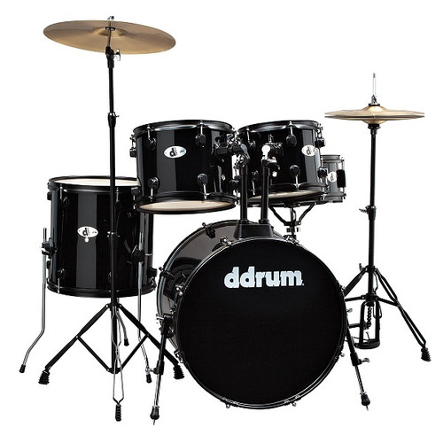 DDrum D120B Series 5-Piece Drumkit, Midnight Black Finish