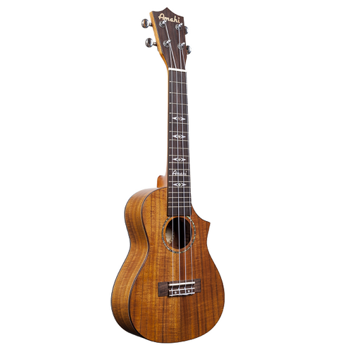 Amahi C-04EQ Koa Concert Size Acoustic/Electric Ukulele w/ Amahi Gigbag