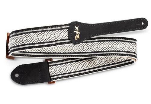 Taylor Academy Series Jacquard Cotton Strap, White/Black