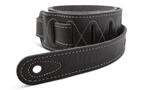 Taylor Leather Strap, Black, Suede Back, 2.5"