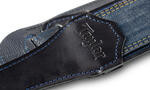 Taylor Blue Denim Strap, Navy Leather Edges, 2"