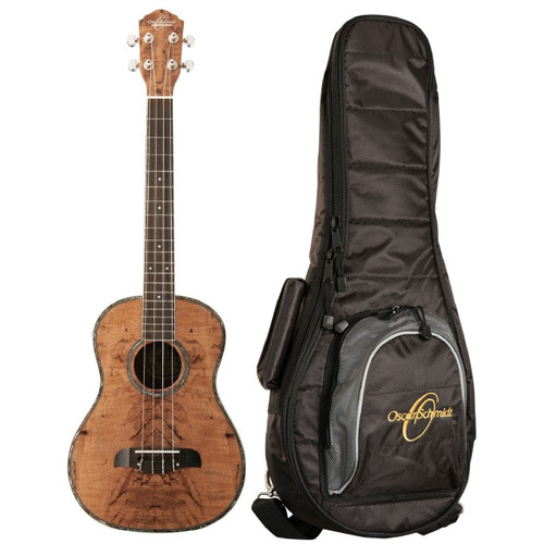 Oscar Schmidt OU57K Spalted Mango Baritone Ukulele with Gig Bag